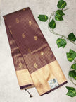 Semi Crepe Premium Quality Vintage Style Saree - DEEP WINE