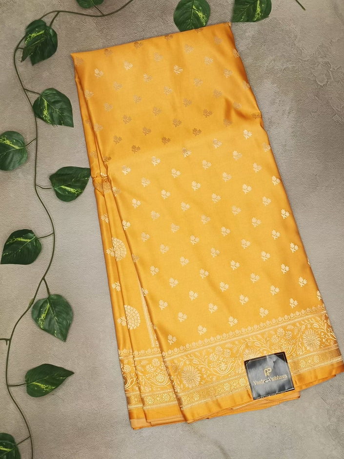 Elegant Self Jacquard Satin Saree