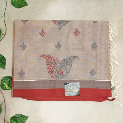 Pure Cotton 2 Leaves Pattern Saree  80/80