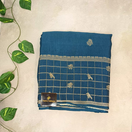 Premium Viscose Jhumka Saree- Royal Blue