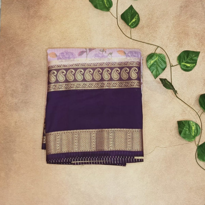 Semi Crepe Silk Saree – Premium Floral Digital Print