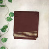 Premium Viscose GandaBerunda Saree - Chocolate Brown
