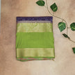 Semi Crepe Silk Saree – Purple & Parrot Green