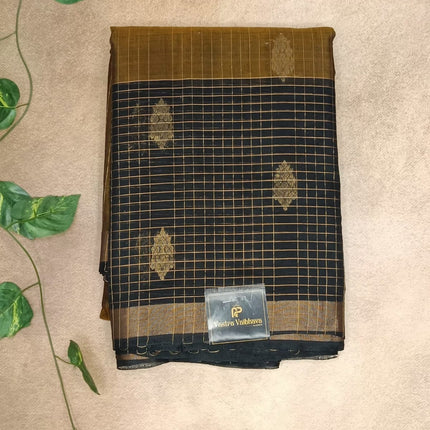 Elegant pure cotton  Silk Saree with Gold Motifs