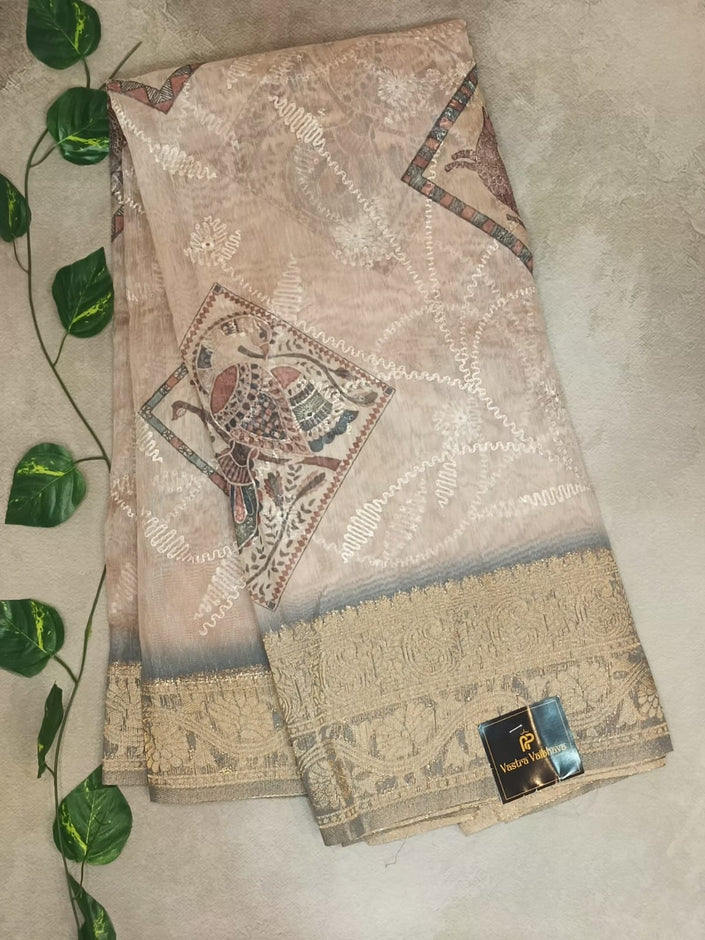 Cotton Natural Saree