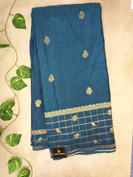 Premium Viscose Jhumka Saree- Royal Blue
