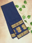 SEMI CREPE SILK SAREE - GANDABERUNDA BOARDER
