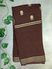 Premium Viscose GandaBerunda Saree - Chocolate Brown
