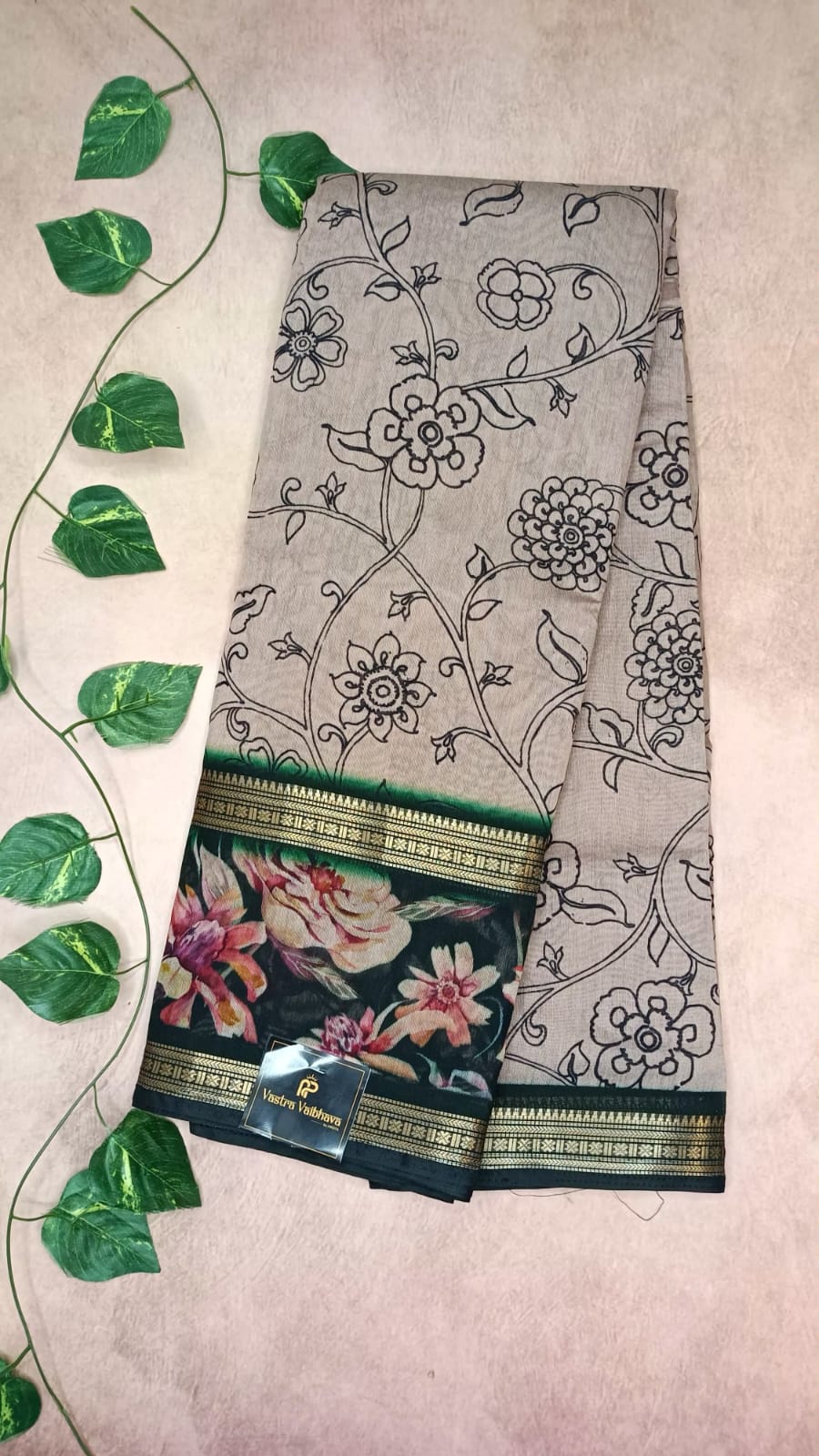 mul cotton saree with digital print