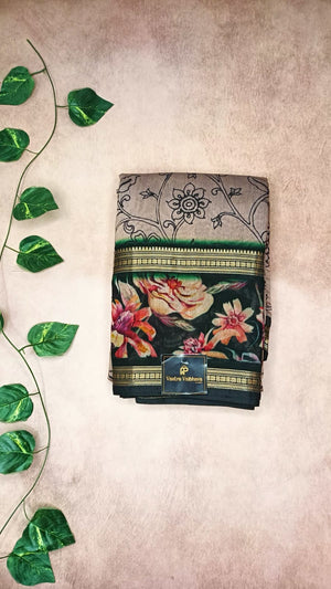 mul cotton saree with digital print