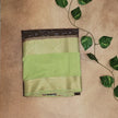 Semi Crepe Silk Saree -BROWN & LIGHT GREEN