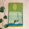 Pure Kanchipuram Silk Saree – Parrot Green with Royal Blue Border