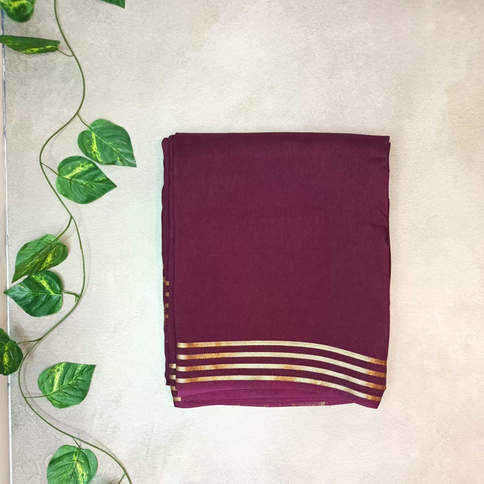 Premium Viscose GandaBerunda Saree- Royal Wine
