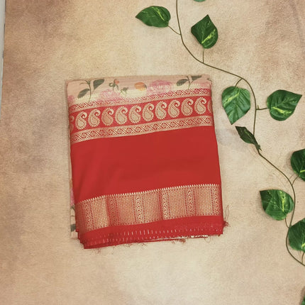 Semi Crepe Silk Saree – Premium Floral Collection