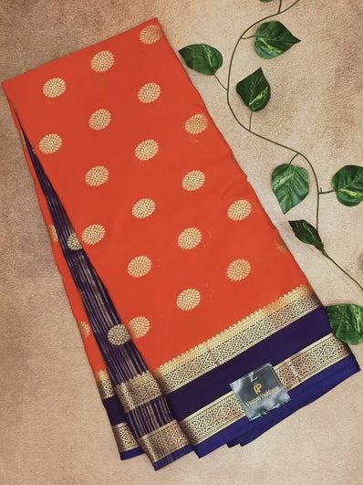 Semi Crepe Silk Saree – Big Butta Motifs