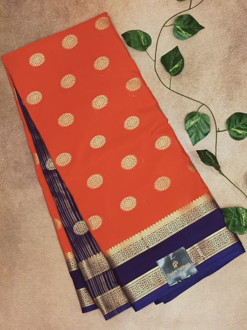 Semi Crepe Silk Saree – Big Butta Motifs
