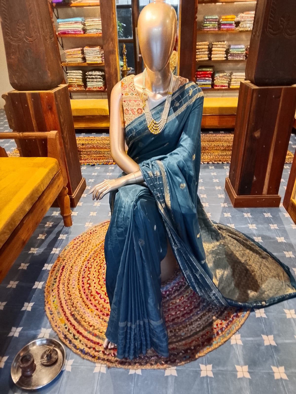 Premium Viscose Jhumka Saree- Royal Blue