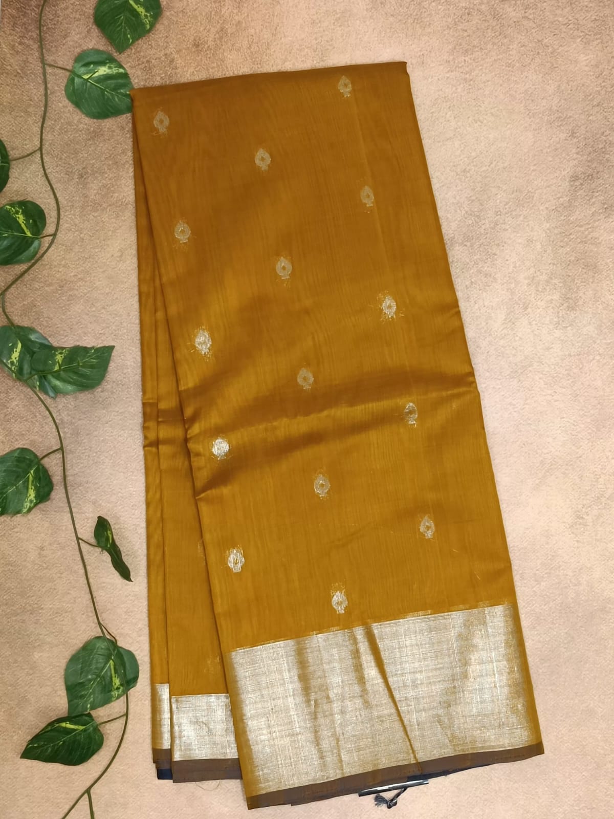 Elegant Pure Cotton Silk Saree with Butta Motifs
