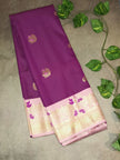 Semi Crepe Premium Quality Vintage Style Saree - ROYAL PURLE