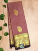 Pure Kanchipuram Silk Saree – Onion pink & Coffee Brown Zari Border