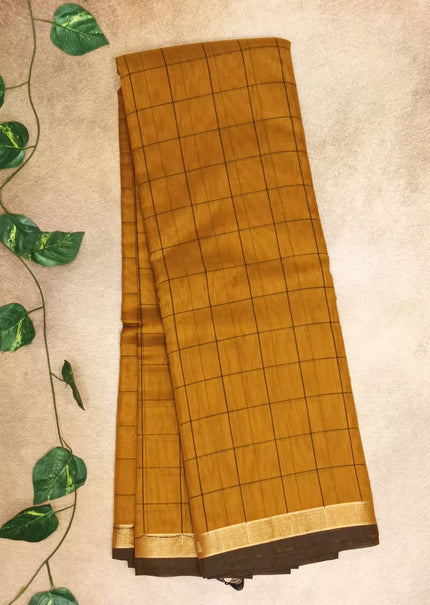 Pure Cotton Silk Checks Saree