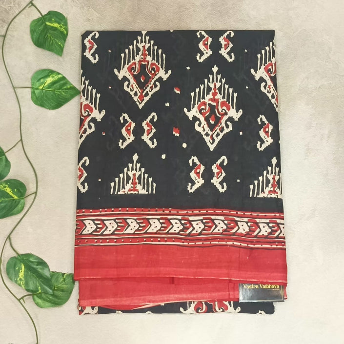 Semi Cotton Bagur Printed Saree