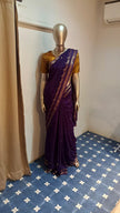 Crepe Silk Peacock Zari Border