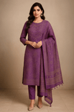 Bandhani Print Raw Silk 3-Piece Suit Set