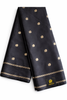 CREPE SILK Black  & Golden Peacock Motifs Saree