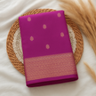 CREPE SILK Dark Pink with Small Butta Saree