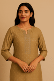 AVAASA CREAM  KURTA