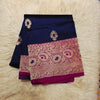Pure Banarasi Silk Saree - Blue & Pink