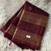 Pure Kanchipuram Silk Saree – Dark Brown & Antique Gold Zari