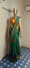 Blue Embroidery patola Work Saree