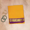 Pure Mysore Crepe Silk Saree Plain lotus Boarder