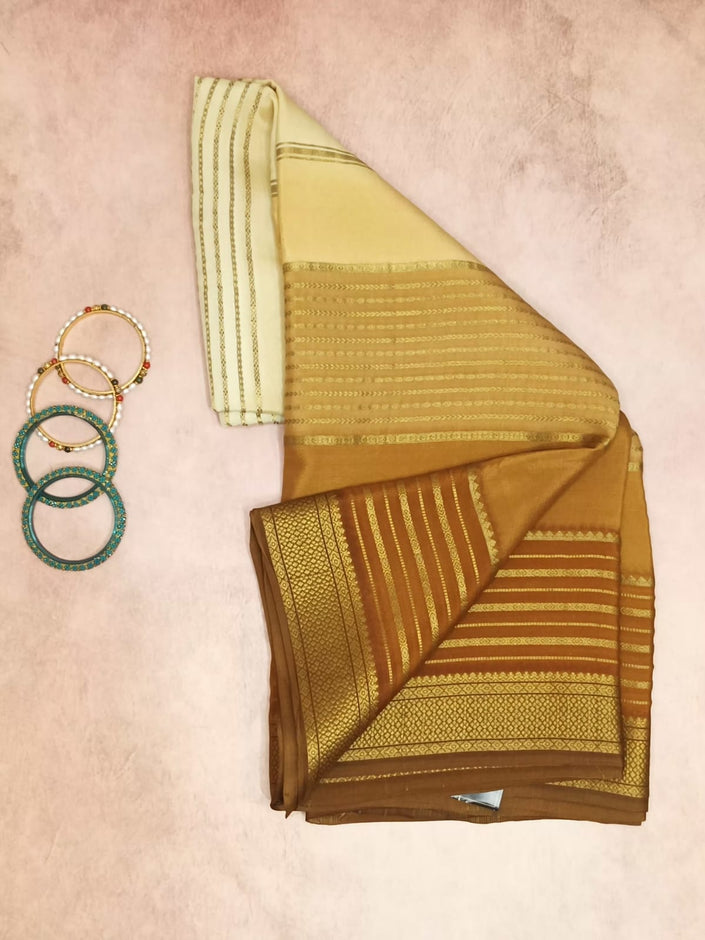 PURE CREPE MYSORE SILK SAREE SHADED