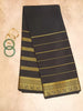 Pure Crepe Mysore Silk Saree Self Black