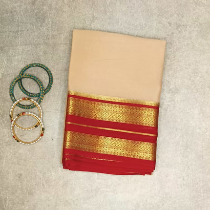 Pure Mysore Crepe Silk Saree Piping Boarder