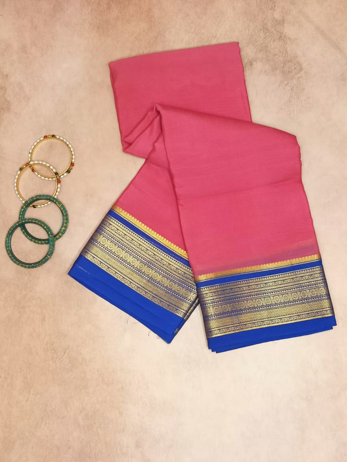 Pure Mysore Crepe Silk Saree Piping Boarder