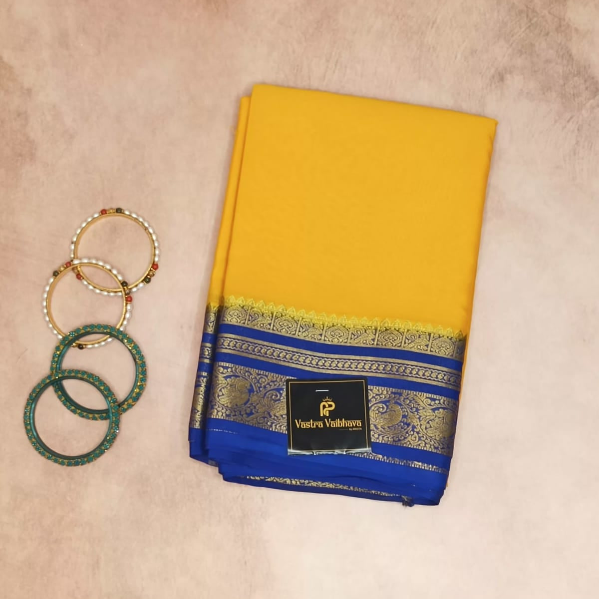 Pure Mysore Crepe Silk Saree piping Boarder