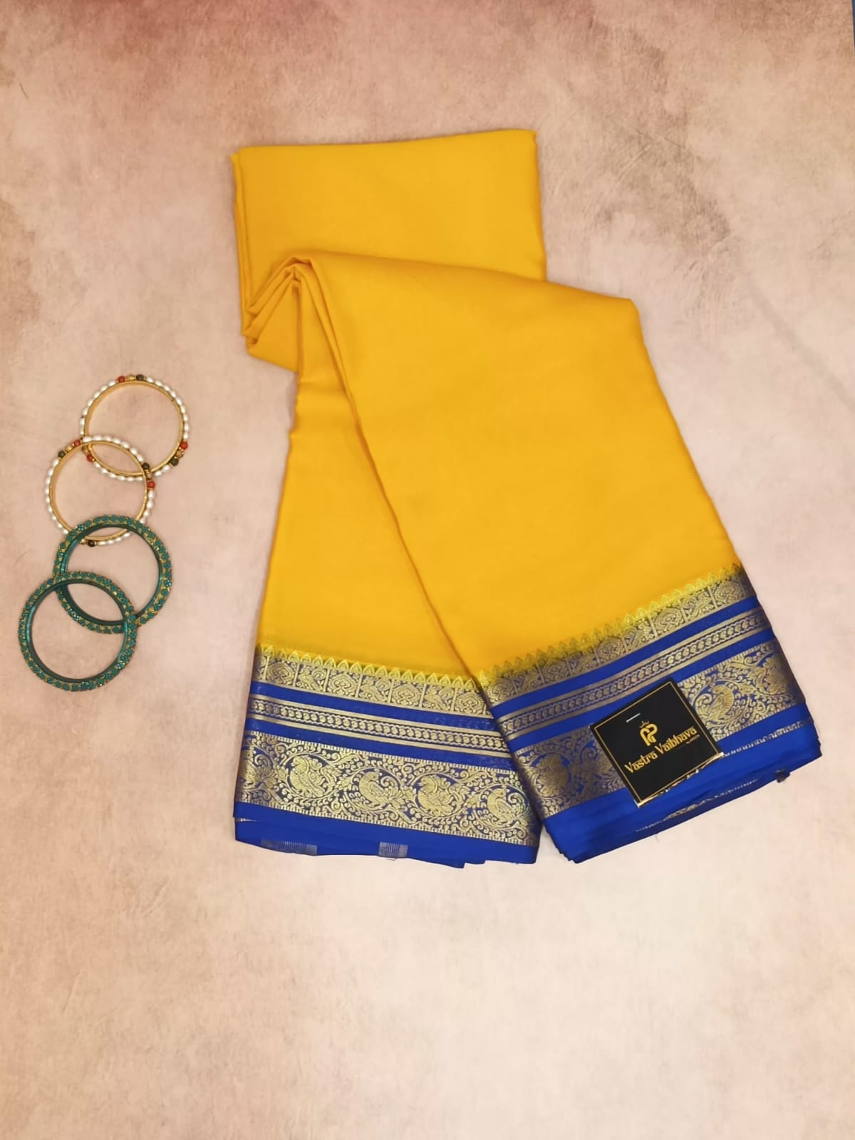 Pure Mysore Crepe Silk Saree piping Boarder