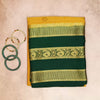 Pure Crepe Mysore Silk Saree - Checks Butta