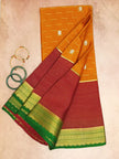 Pure Crepe Mysore Silk Saree Silver butta