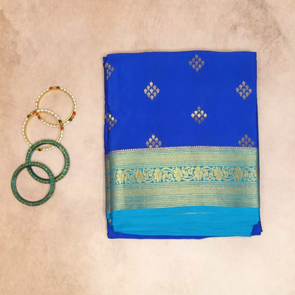 Pure Crepe Mysore Silk Saree Body Butta