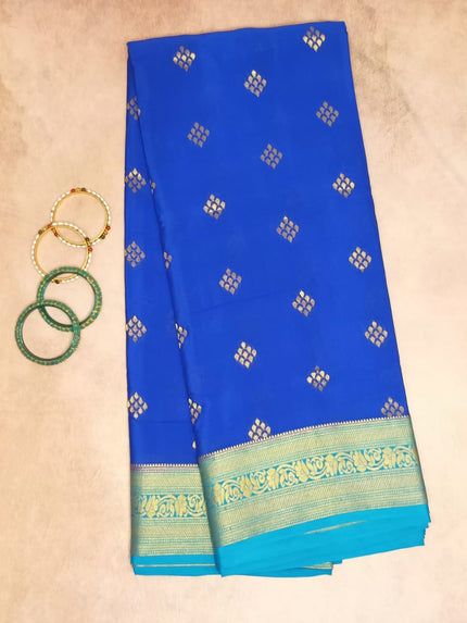 Pure Crepe Mysore Silk Saree Body Butta