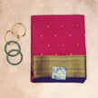PURE CREPE MYSORE SILK SAREE PINK BODY BUTTA