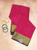 PURE CREPE MYSORE SILK SAREE PINK BODY BUTTA