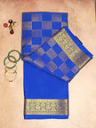 Pure Crepe Mysore Silk Saree Half Box checks