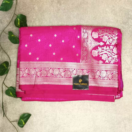 Pink Mashroo Silk Saree