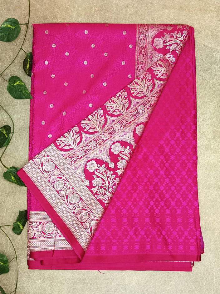 Pink Mashroo Silk Saree